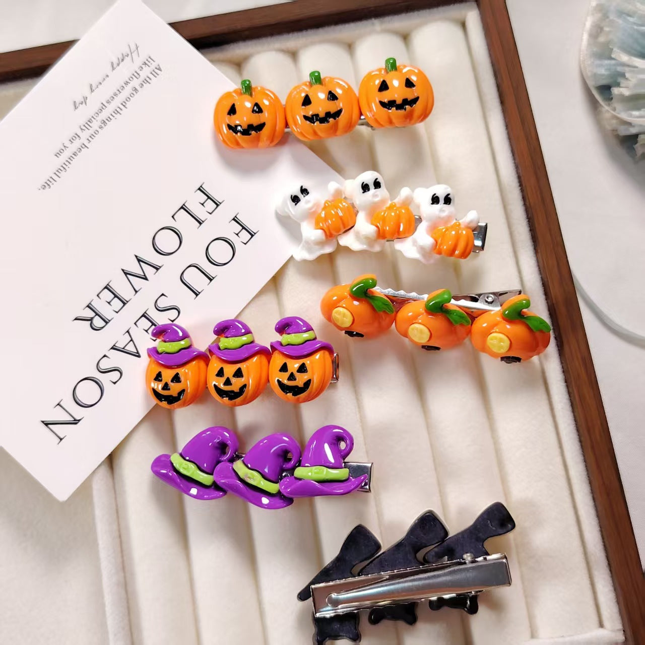 Cute Halloween Pumpkin Ghost Duckbill Hair Clip 6W6HCP1316