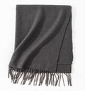 Minimalist Solid Color Tassel Scarf 6W6NSW306