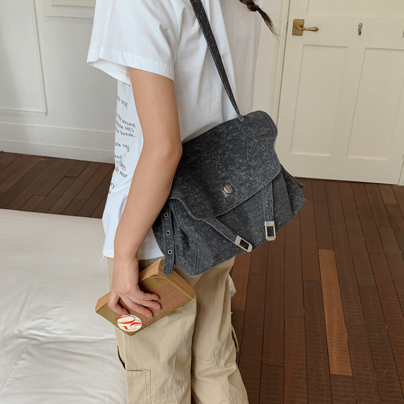 Casual Denim Flap Shoulder Bag 6W10BBG1351