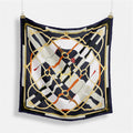 Fashion Abstract Print Versatile Square Silk Scarf 8BW6NSI14