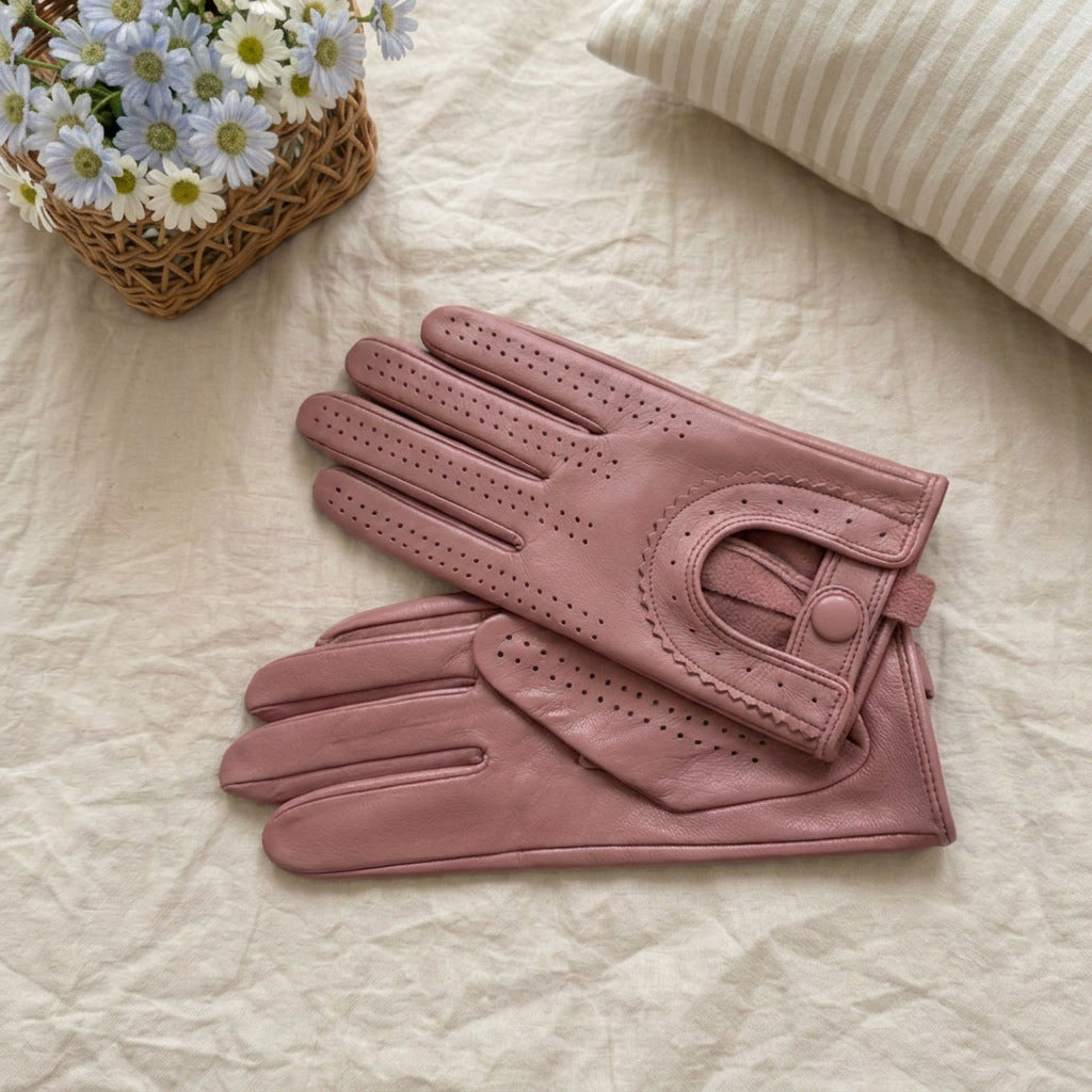 Leather Mesh Driving Gloves - DippedShop Wholesale - #2915