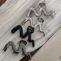 Simple Wave Metal Geometric Large Hair Claw MK2MBEP6W6HCP364