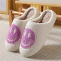 Cute Cartoon Smile Fuzzy Plush Winter Slippers 6W8FSP240