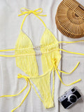 Solid Tie Side Bikini - DippedShop Wholesale - #2211
