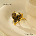 Elegant Crystal Heart Gold Pla - DippedShop Wholesale - #1219