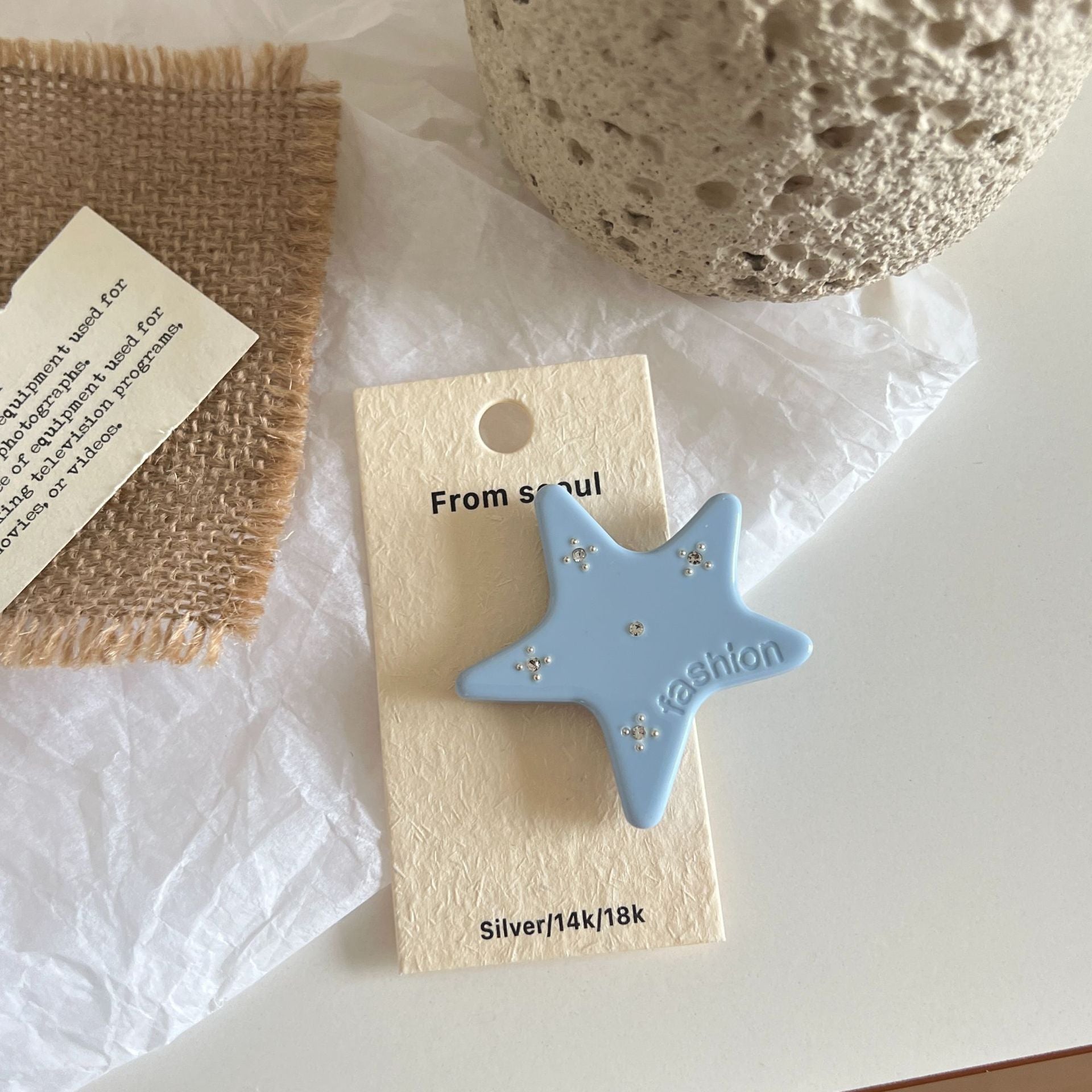 Cute Solid Color Star Duckbill Hair Clip MK2PM6W6HCP07
