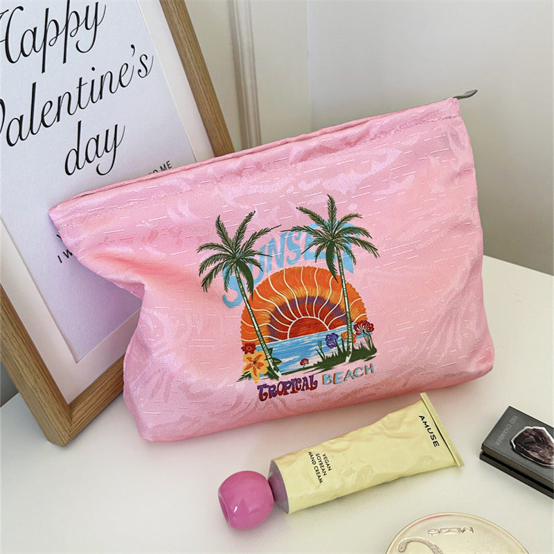 Fresh Coconut Tree Shell Print Cosmetic Bag 6S5CO113