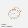 Minimalist Cubic Zirconia Gold Plated Chain Bracelet 6W6JBR522