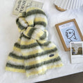 Chunky Knit Striped Scarf - DippedShop Wholesale - #3507