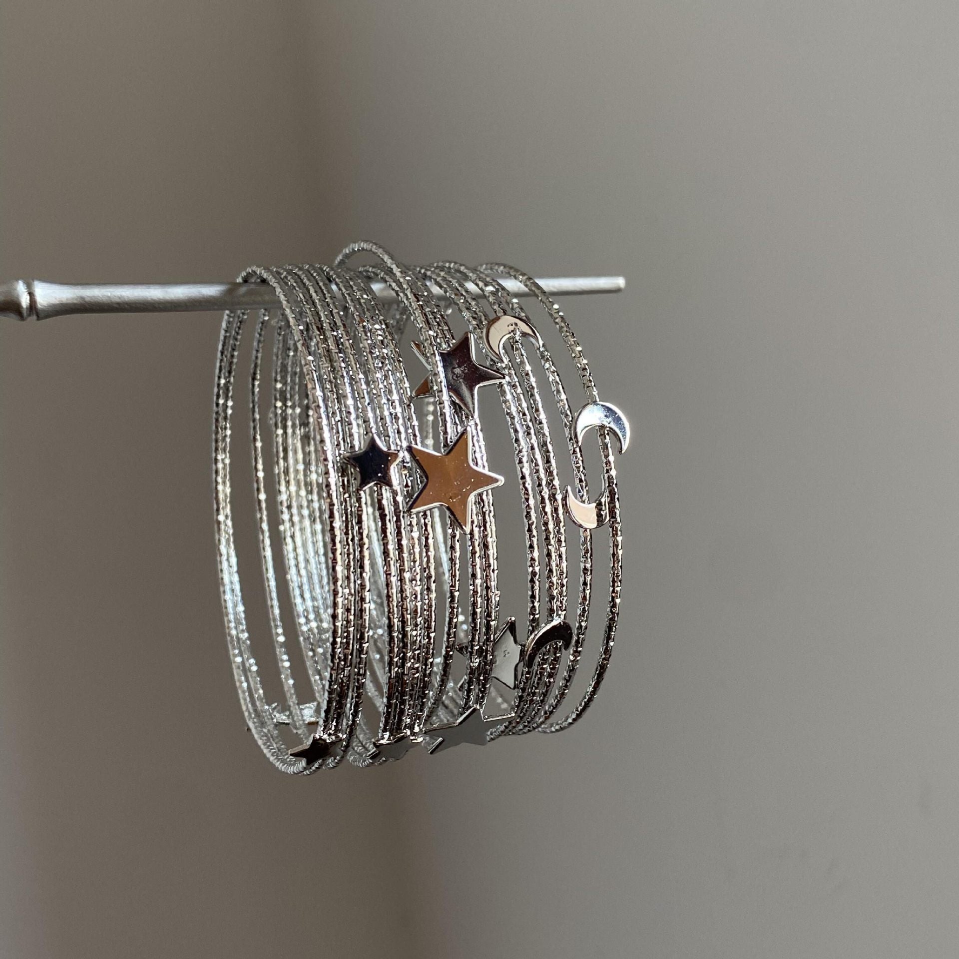 Trendy Star Moon Multi-Layer Gold Plated Bracelet 6W6JBR584