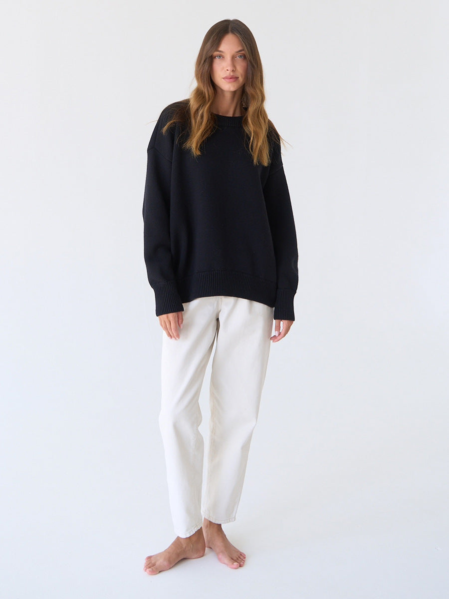 Solid Loose Sweater - DippedShop Wholesale - #1059