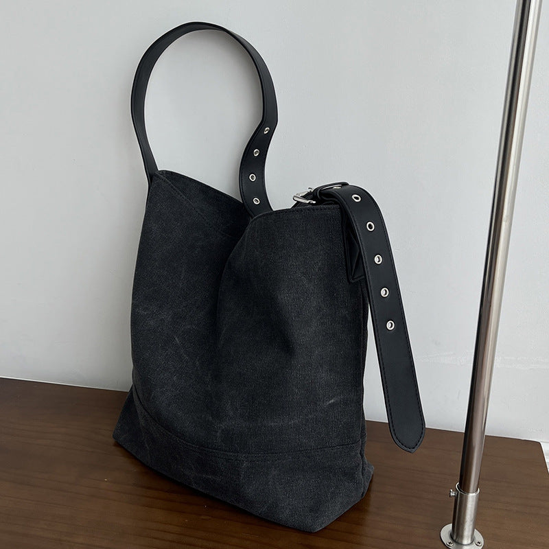 Large Canvas Shoulder Bags - DippedShop Wholesale - #4227