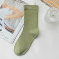 Solid Cotton Mid Calf Socks - DippedShop Wholesale - #8099
