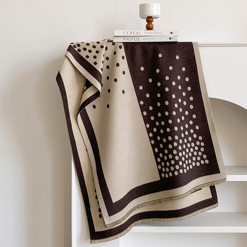 Reversible Polka Dot Shawl Wrap - DippedShop Wholesale - #6803
