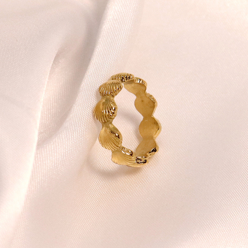 Vinatge Gold Plated Shell Band - DippedShop Wholesale - #0435