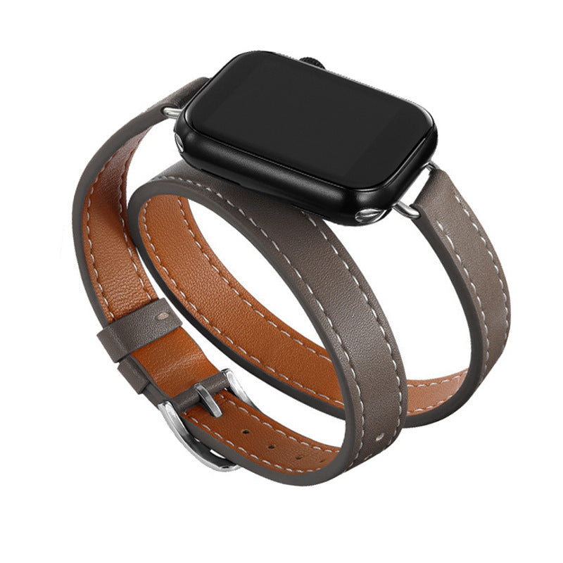 Simple Solid Color PU Leather Watch Band 6W6JWA135