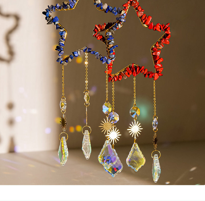 Star Crystal Suncatcher Pendant - DippedShop Wholesale - #8179