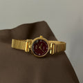 Vintage Gold Red Dial Watch - DippedShop Wholesale - #5779