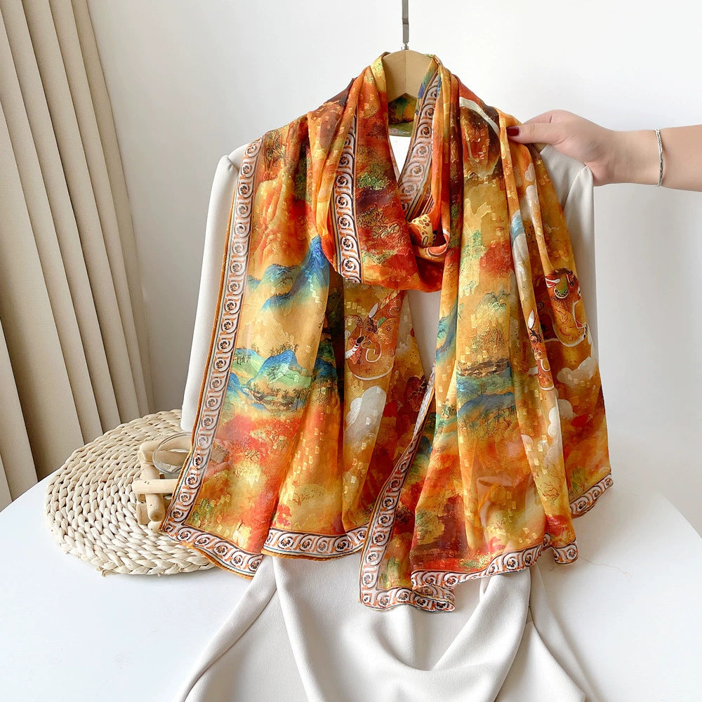 Floral Burnout Shawl - DippedShop Wholesale - #9699