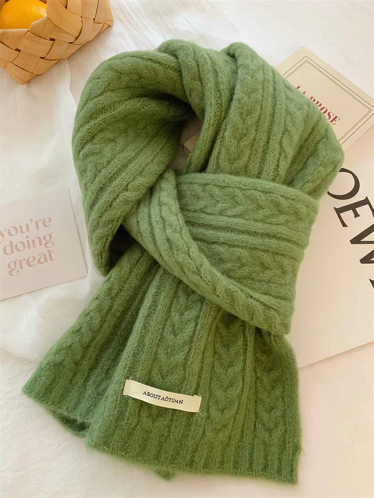 Mini Cable Knit Scarf - DippedShop Wholesale - #4899