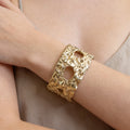 Retro Leopard Print Open Cuff - DippedShop Wholesale - #7843