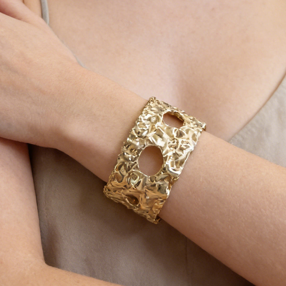 Retro Leopard Print Open Cuff - DippedShop Wholesale - #7843