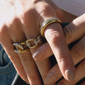 Color Block Statement Ring - DippedShop Wholesale - #4259