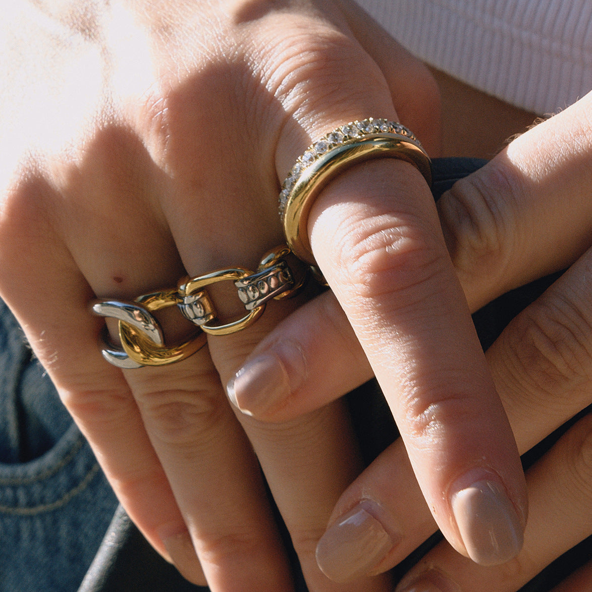 Color Block Statement Ring - DippedShop Wholesale - #4259