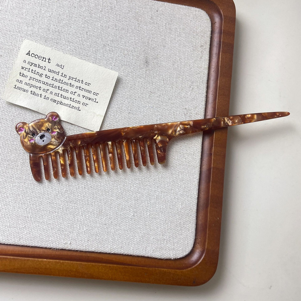 Acetate Bear Hair Combs - DippedShop Wholesale - #9683