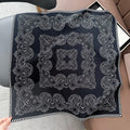 Paisley Print Luxury Mulberry Silk Square Scarf MK2BW6W6NSI04