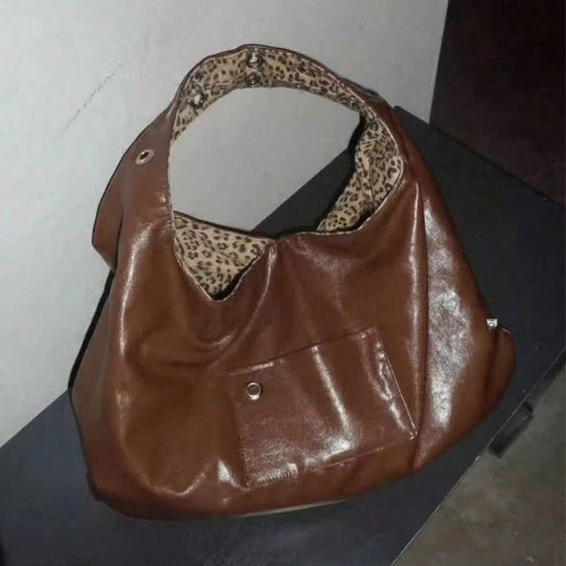 Leopard Print Large Capacity Underarm Bag 6W10BBG2020