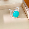 Vintage Oval Resin Hollow Out Wide Open Ring 6W6JRG381