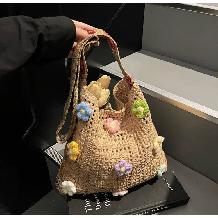 Boho Crochet Shoulder Bag - DippedShop Wholesale - #7683