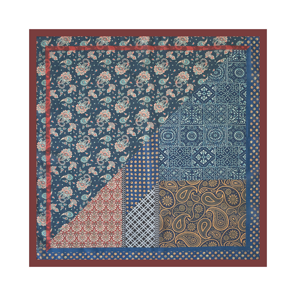 Retro Paisley Silk Scarf - DippedShop Wholesale - #9251