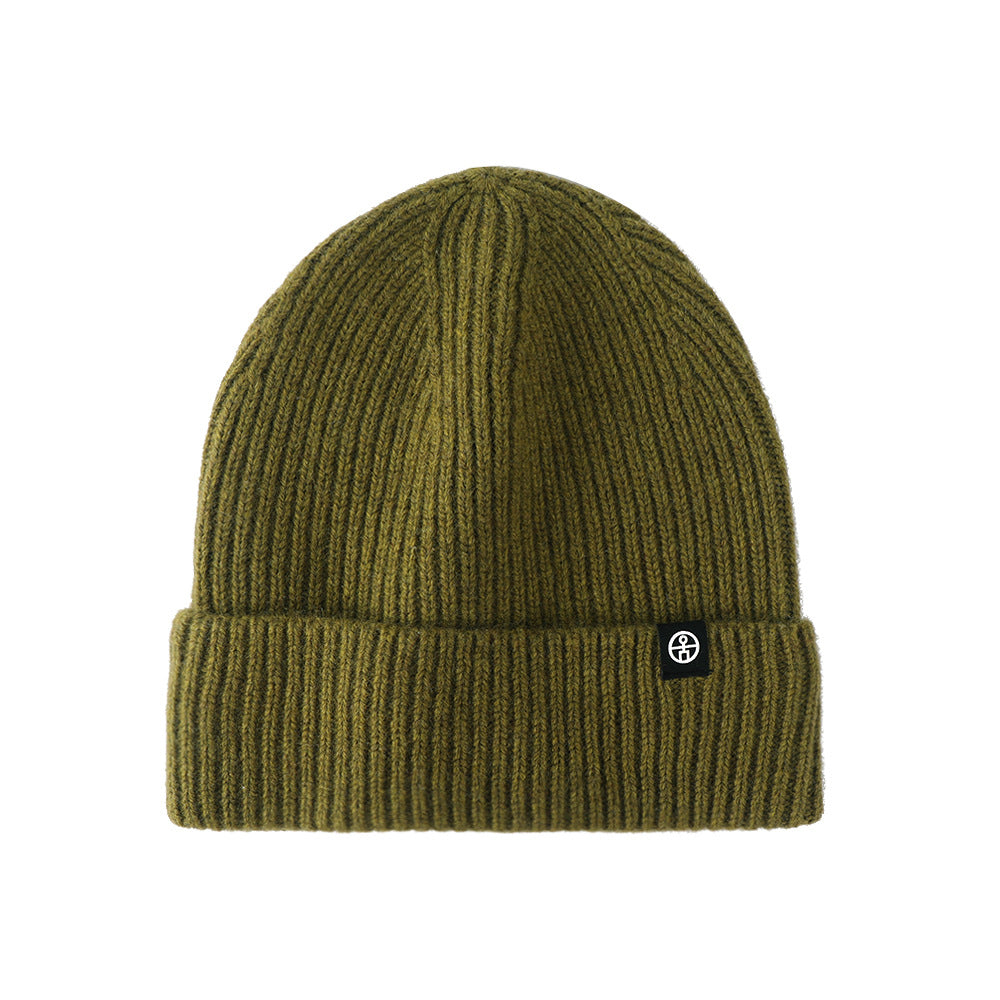 Casual Wool Blend Solid Color Knit Banie Hat 6W6HAT660
