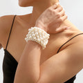 Vintage Multi-Layer Pearl Geometric Beaded Bracelet 6W6JBR535