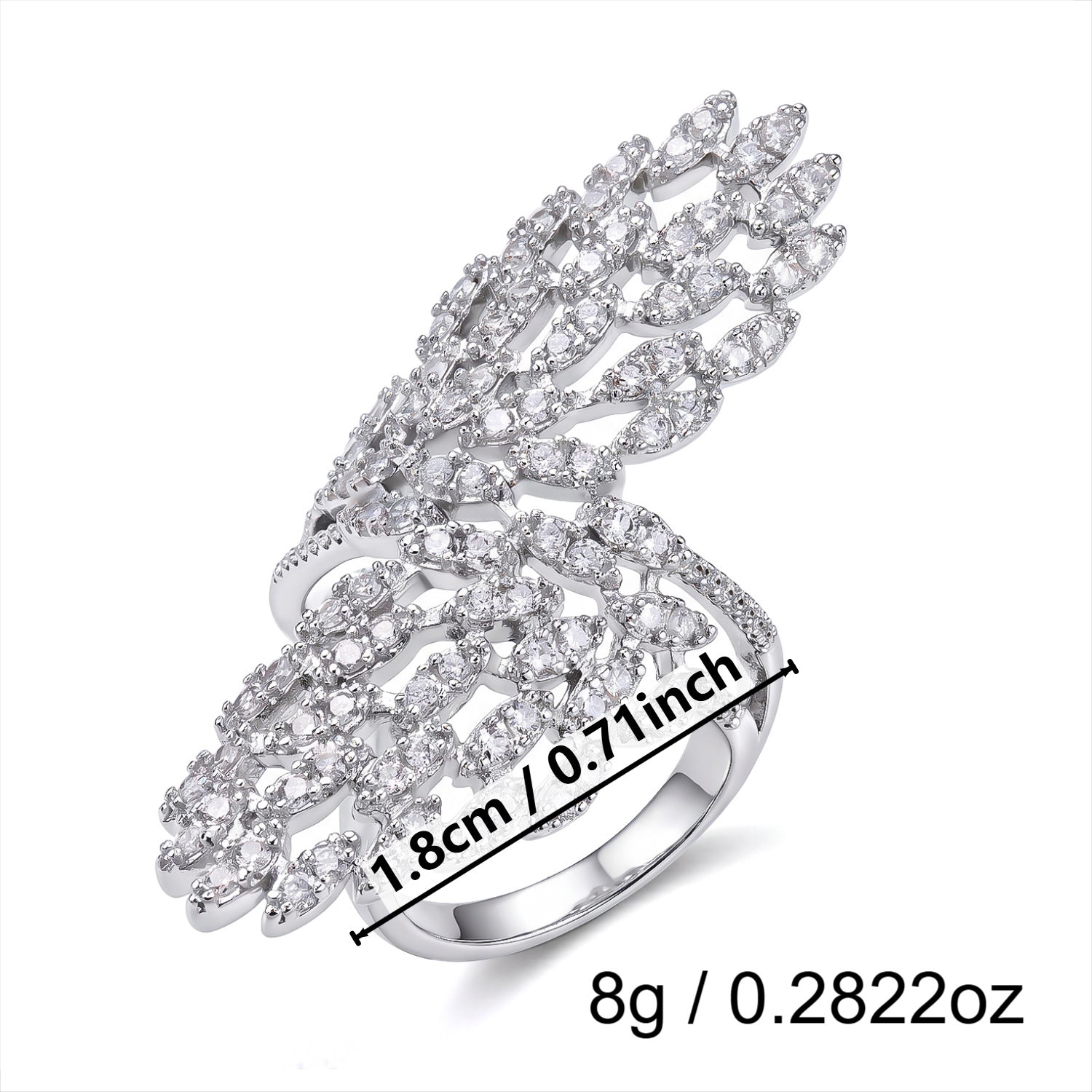 Butterfly Rhinestone Open Ring - DippedShop Wholesale - #4099