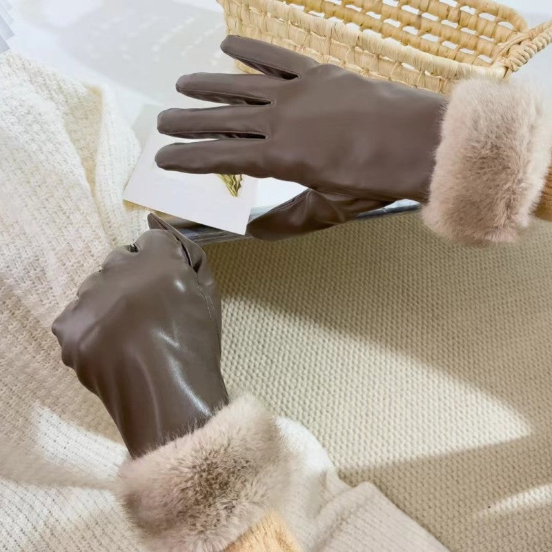 Fluffy Fur Cuff Gloves - DippedShop Wholesale - #5971