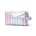 Simple Color Block Striped PVC Cosmetic Bag MK2BLW6C5CO07