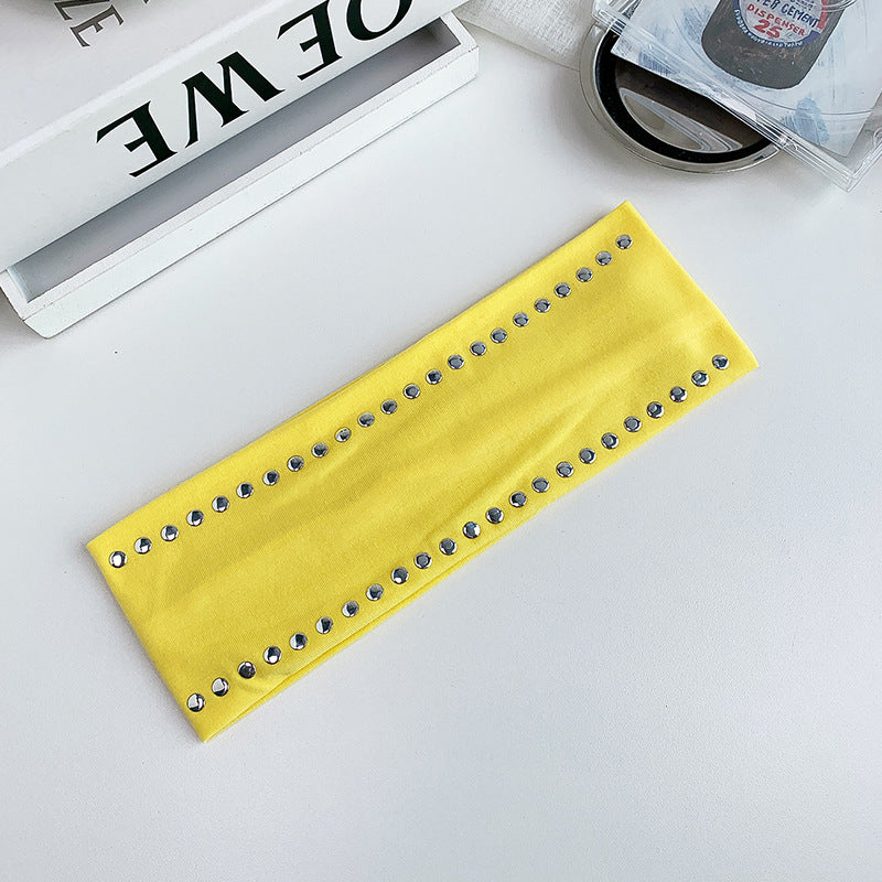 Metal Rivet Wide Headband - DippedShop Wholesale - #4627