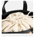 Simple Straw Woven Drawstring Bucket Beach Bag 6W10BBG2385