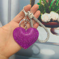 Rhinestone Heart Bag Charm - DippedShop Wholesale - #5251