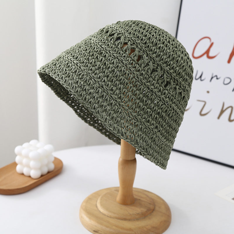 Straw Hollow Bucket Hat - DippedShop Wholesale - #2035