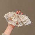 Pearl Lace Hair Scrunchie - DippedShop Wholesale - #0371