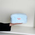 Simple Solid Color Plush Cosmetic Bag 6C5CO272