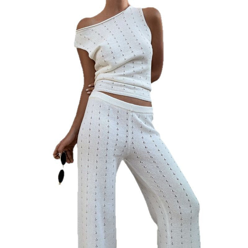 Sleeveless Knit Set - DippedShop Wholesale - #0435