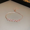 Elegant Rhinestones Floral Chain Bracelet 6W6JBR727