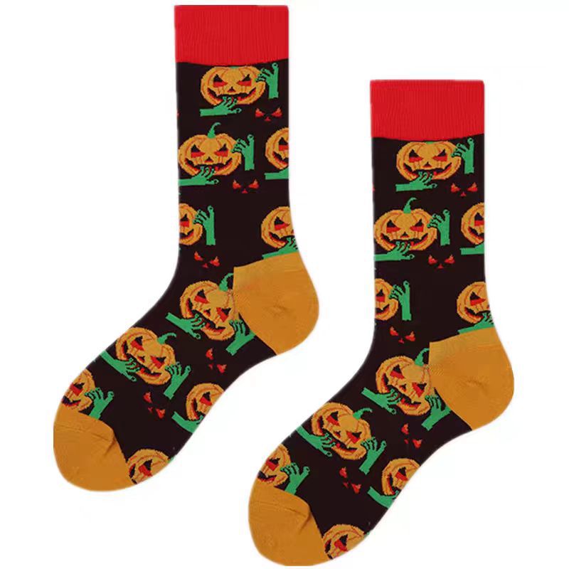Fun Halloween Graffiti Crew Socks 6W8FSO585