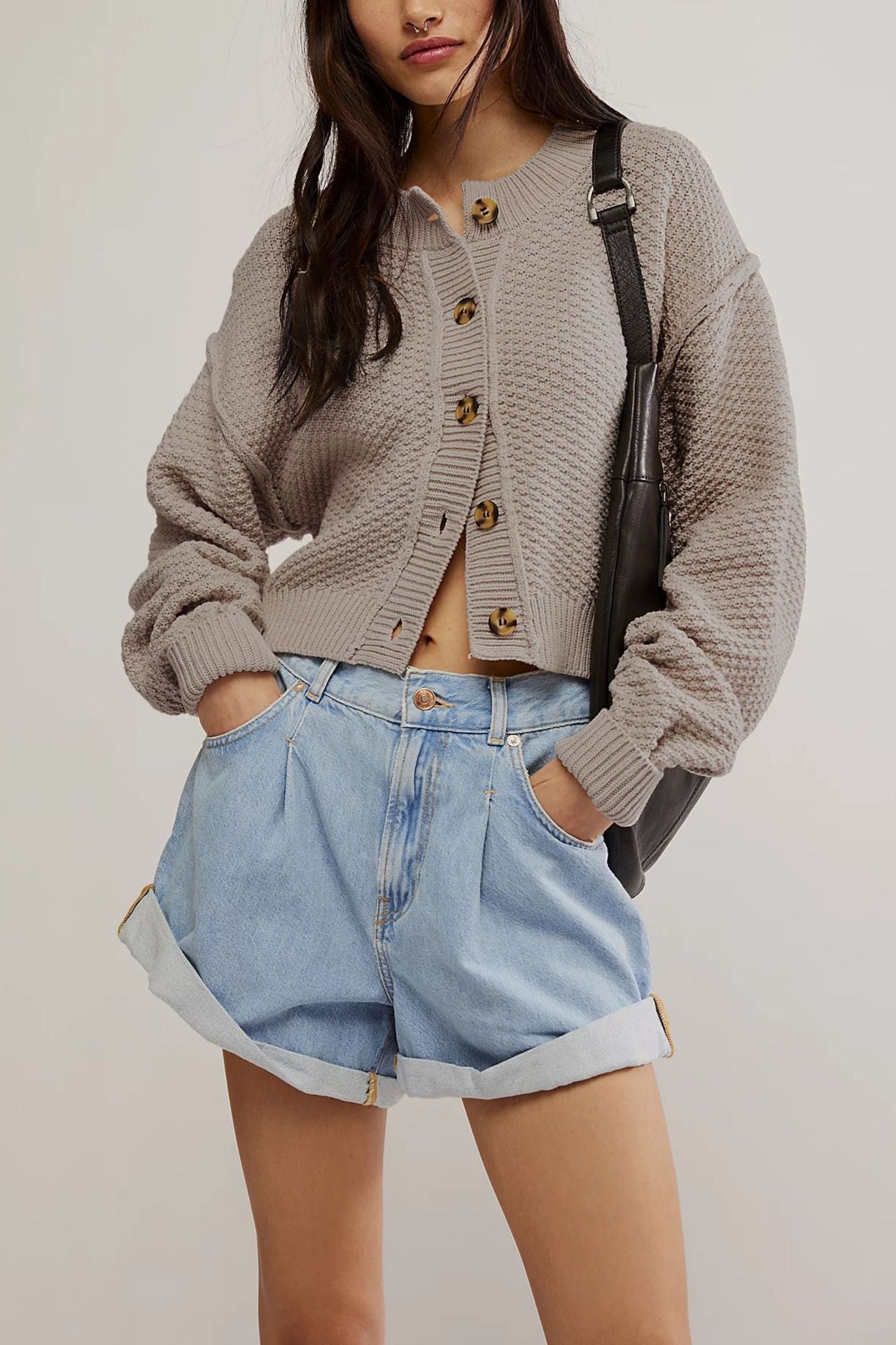 Loose Button Knit Cardigan - DippedShop Wholesale - #5875