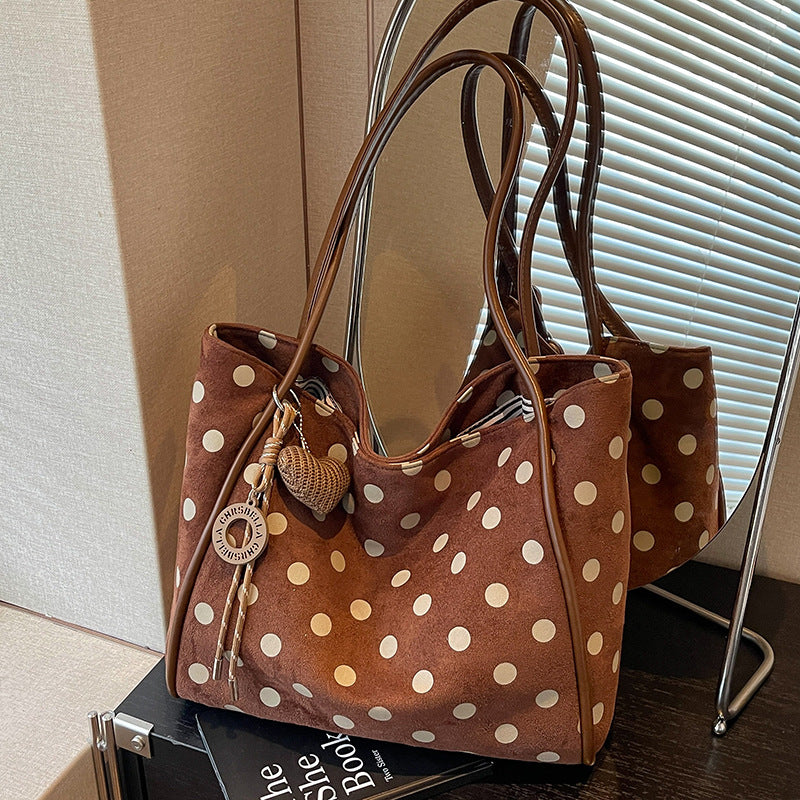 Large Polka Dot Tote Bag - DippedShop Wholesale - #7635